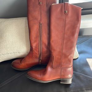 Leather riding boots
